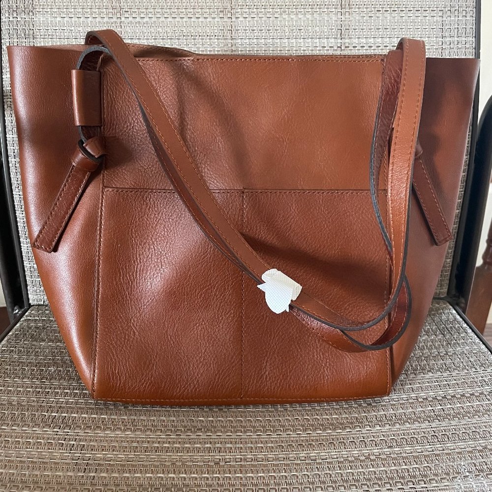 NWT Madewell the Knotted Leather Tote Bag